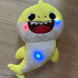 Baby Shark Singing LED Light Plush Toys Music Doll English Song Toy Gift
