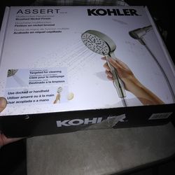 Kohler Assert Handshower Multifunction 6 Spray Modes Pause Magnetic Dock Easy Installation (Brushed Nickel)