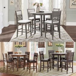New 5 Piece Counter Height Dinette , Grey, Brown Or Ebony Same Day Delivery 