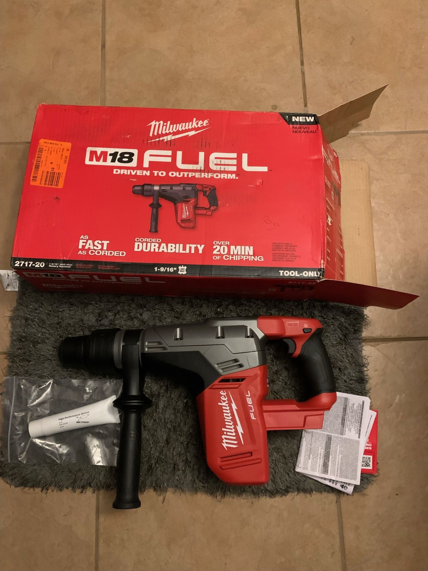 Milwaukee 2717-20 M18 FUEL 1-9/16" SDS Max Rotary Hammer (271720) TOOL ONLY