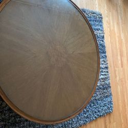 Glass Coffee Table (wooden Base)