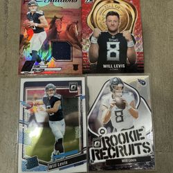 Will Levis Rookie Cards Titans NFL Red Patch Etc