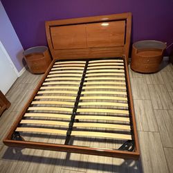 Queen Bed Frame With 2 Night Stands 