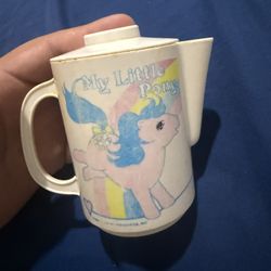 Preowned My Little Pony Pitcher For Tea Party With Lid Vintage 1984 Hasbro