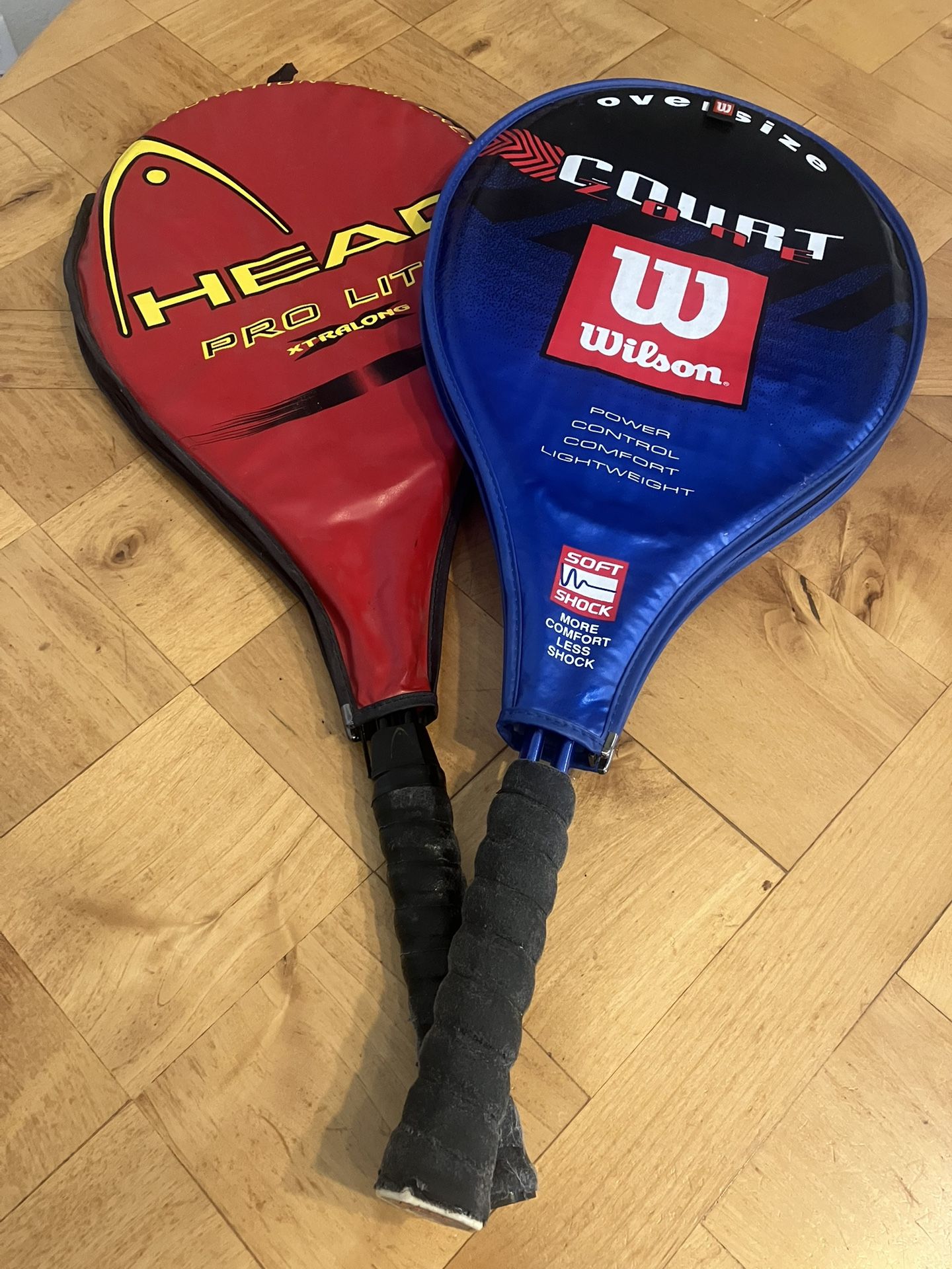 2 Tennis Rackets With Covers 