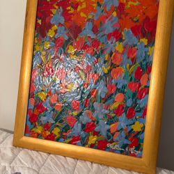 William A Laga Abstract Artist Painting. 