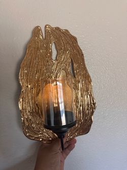 Gold Wall Sconce Candle Holder