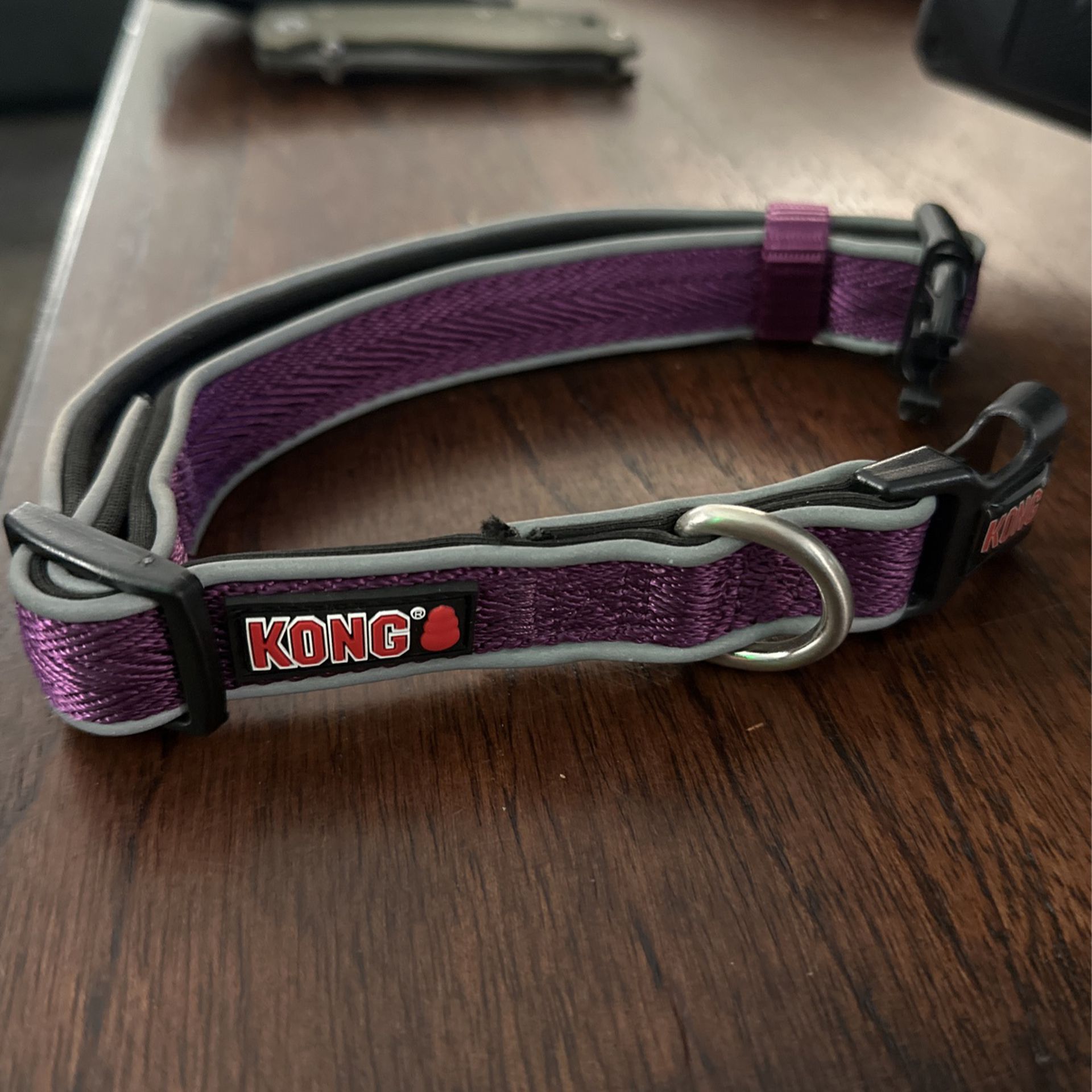 Kong Purple Reflective Dog Collar Medium 