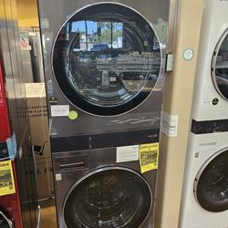 Front Load Wash Tower LG 5 Cubic Feet Electric Dryer