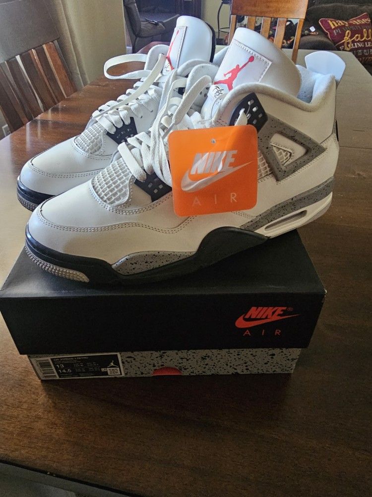 Air Jordan 4s White Cement Size 13 Mens