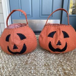 Pottery Barn Kids Halloween Pumpkin Treat Bags 