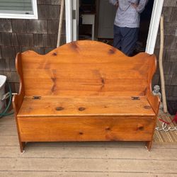 Solid Wood Bench With Storage
