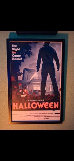Vintage Hallowen movie poster framed