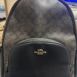 Large Court Backpack In Signature Canvas