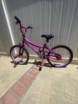 Pink kids bike