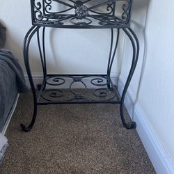 Iron & Marble End Table 