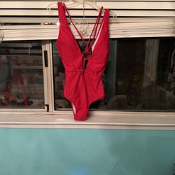 Red One-piece Swimsuit