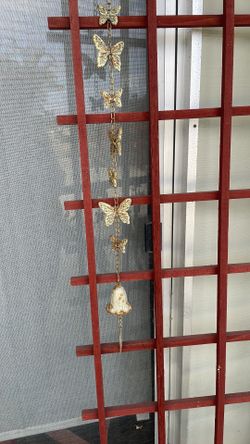 FREE Metal butterfly wind chime garden decor