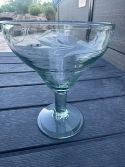 Set of 5 Hand-Blown Margarita Glasses – Heavy Glass (Pier One)