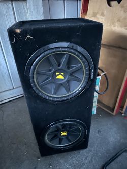 Kicker Comp 12” & 10” Car Subwoofers Dual Custom Box Enclosure - tested working