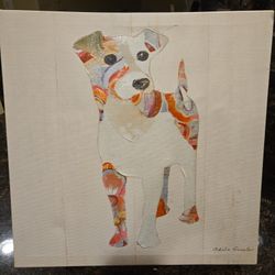 16x16 Modern Dog Canvas Art