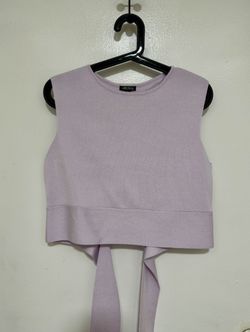 Wild Fable Crop Top XL Lavender Knit Halter Tank Women's.
