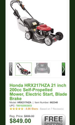 Honda hrx217hza best discount price