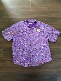 Washington Huskies Tommy Bahama Hawaiian Shirt Mens XL Purple Button Up