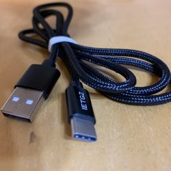 3ft USB-C Cable Braided For Apple / Iphone 6,7,8,X,11,12 Black