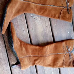 Ecco Suede Boots 36/6 Heeled 11.00