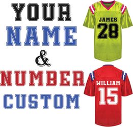 Personalized Custom Pick Your Name +Number Iron on DTF transfers Ready to Press Jersey Heat Transfer Numbers for Team Uniform Sports T-Shirt Football 