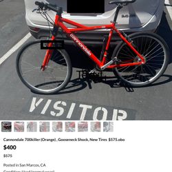 Cannondale -700series Killer ,Orange 