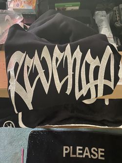 Revenge OG Silver Embroidered French Terry Hoodie XL