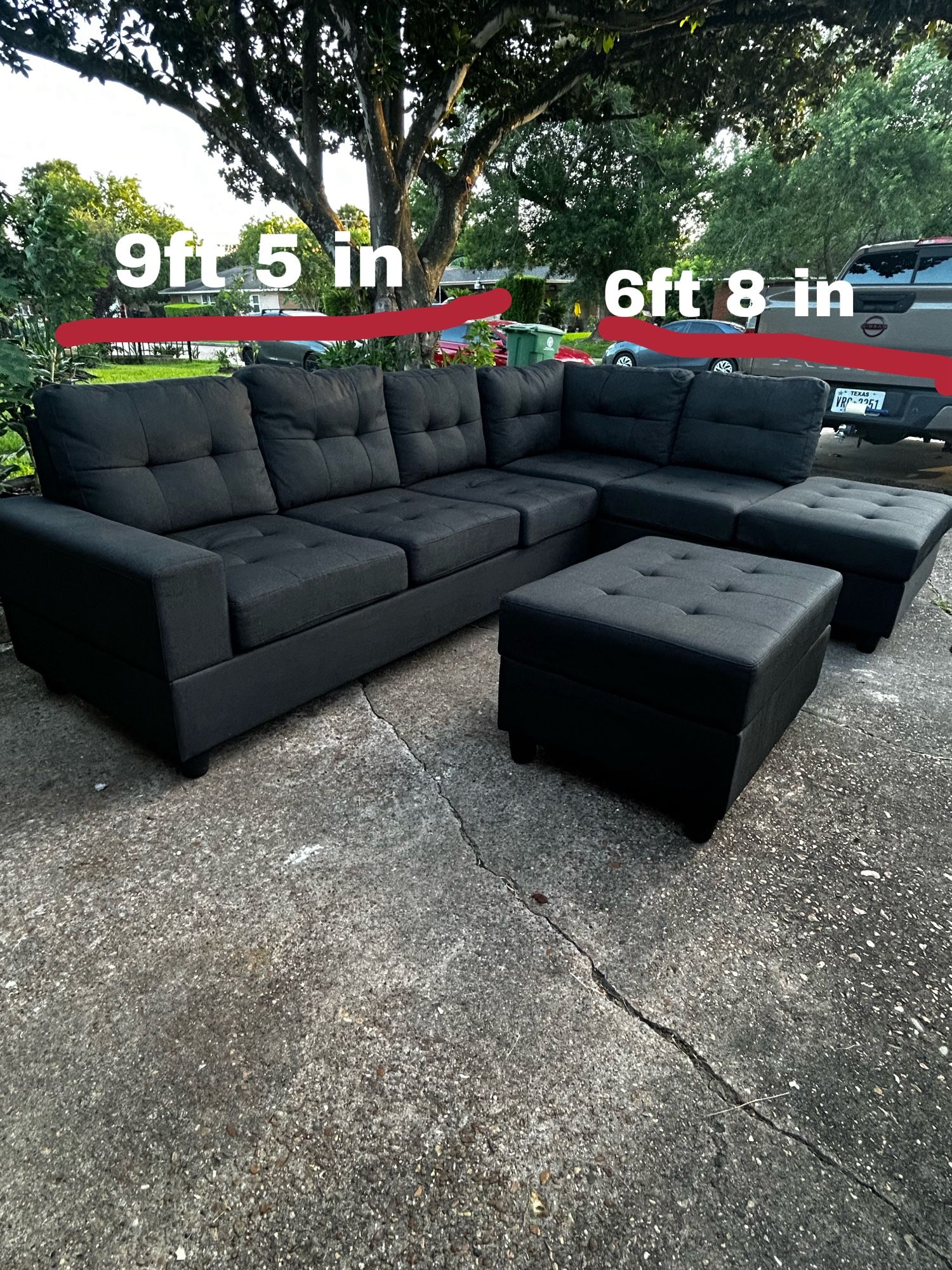 Black Sectional Couch for Sale in Houston, TX - OfferUp