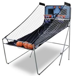 Indoor Basketball Arcade Game Double Electronic Hoops shot 2 Player W/ 4 Balls