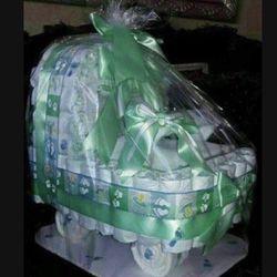 Carriolas Echas De Pampers Para Baby Shower 