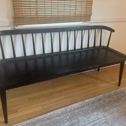 Crate & Barrel Pali Bench Black
