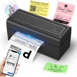 Bluetooth Thermal Label Printer, Wireless 4x6 Shipping Label Printer for Small Business & Shipping Packages, Support iPhone, Android, Windows, macOS, 