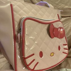 Brand New Rare X-L Sanrio Hello Kitty Light Punk Purse With Tag! 