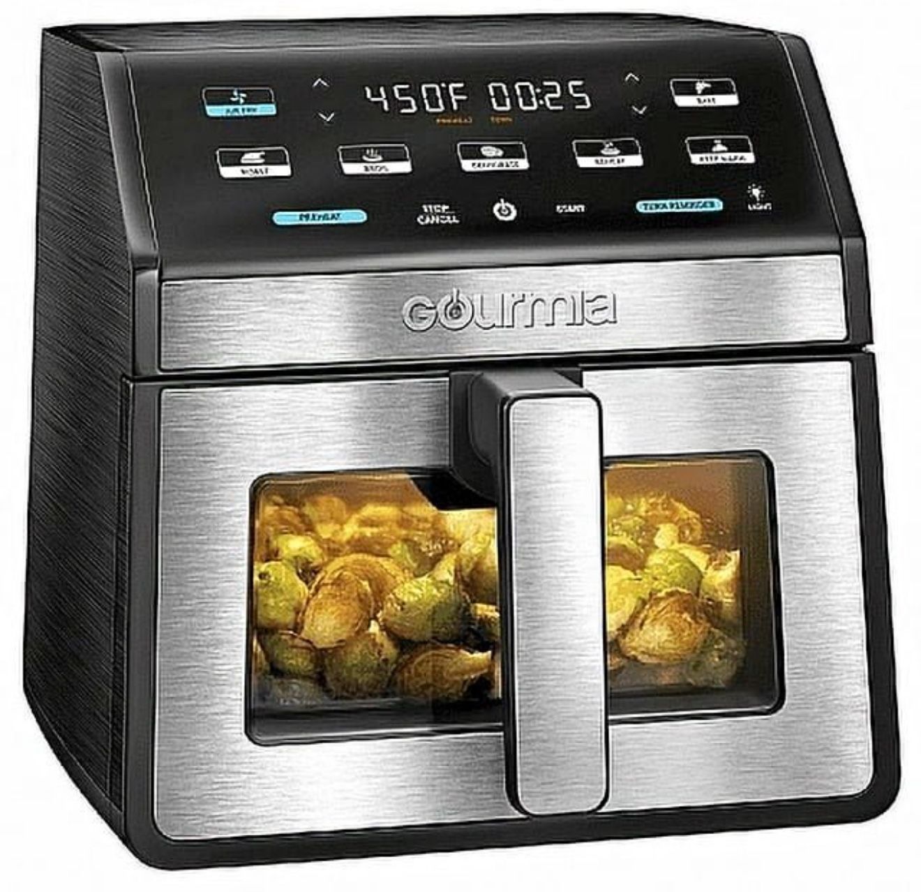 Gourmia Digital 8 qt Air Fryer, Black - Window, Light