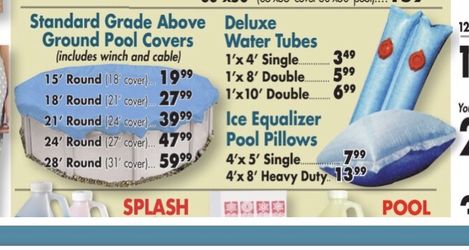 ABOVE GROUND ROUND POOL COVER for 21’ diameter pool