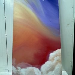 Large Abstract Canvas Art – Modern Color Gradient (Discounted – Minor Damage) 