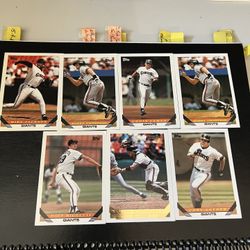 1993 Mint Topps Giants Baseball Cards 