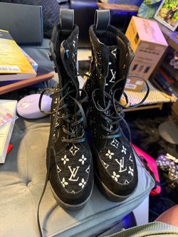 Monogram Lace-Up Boots