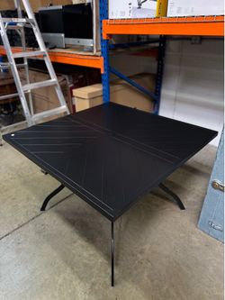 Modern Black Square Patio Dining Table | $20