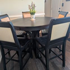 Solid wood Intercon Willow Collection counter height table + 6 chairs. Original receipt for new owners