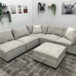 Cream Modular Sectional Couch - Free Delivery