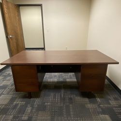 Large Desk & Credenza