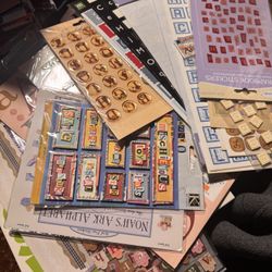 Scrapbooking Paper Lot & Embellishments