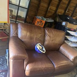 Brown Leather Couch’s